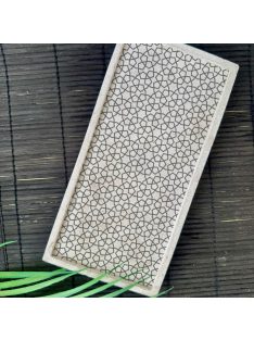   Közel-keleti mintás, téglalap alapú tálca, alacsony peremmel