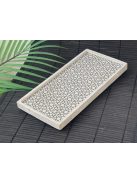 Közel-keleti mintás, téglalap alapú tálca, alacsony peremmel