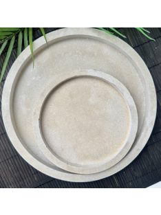 Kör tálca szett - 2db, natúr színben