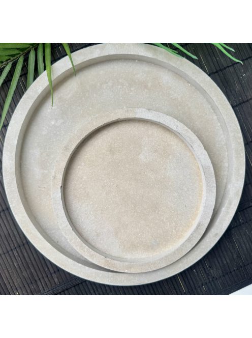 Kör tálca szett - 2db, natúr színben