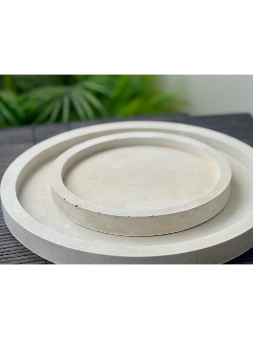 Kör tálca szett - 2db, natúr színben
