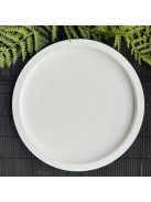 Nagy kör tálca - fehér színben