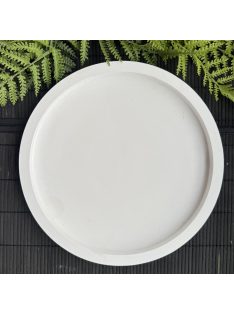 Nagy kör tálca - fehér színben