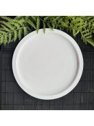 Nagy kör tálca - fehér színben