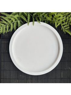 Nagy kör tálca - fehér színben