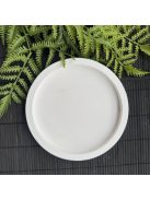 Közepes méretű kör tálca - fehér színben