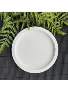 Közepes méretű kör tálca - fehér színben