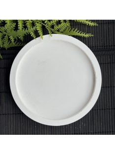 Közepes méretű kör tálca - fehér színben