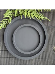 Kör tálca szett - 2db, matt fekete