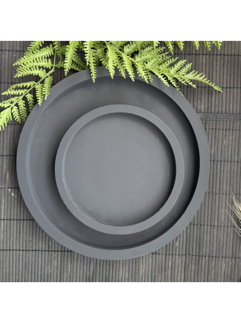 Kör tálca szett - 2db, matt fekete