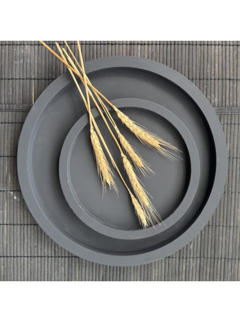 Kör tálca szett - 2db, matt fekete