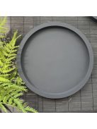 Nagy kör tálca - matt fekete