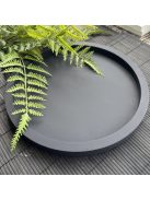 Nagy kör tálca - matt fekete