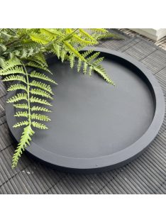 Nagy kör tálca - matt fekete
