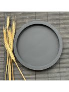 Közepes méretű kör tálca - matt fekete