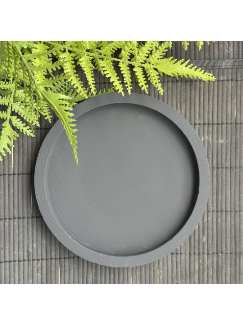 Közepes méretű kör tálca - matt fekete