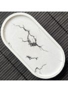 Ovális dekortálca - márvány mintás