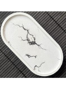 Ovális dekortálca - márvány mintás