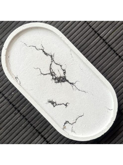 Ovális dekortálca - márvány mintás