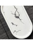 Ovális dekortálca - márvány mintás