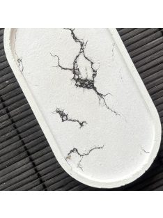 Ovális dekortálca - márvány mintás