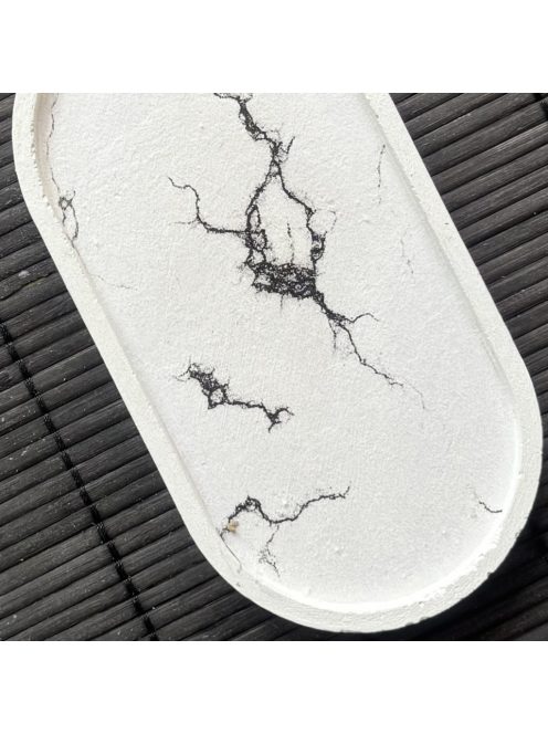 Ovális dekortálca - márvány mintás