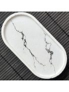 Ovális dekortálca - márvány mintás