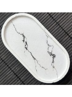 Ovális dekortálca - márvány mintás
