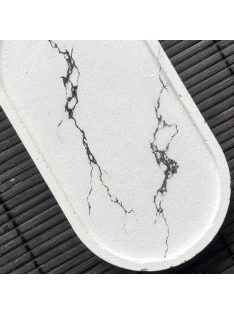 Ovális dekortálca - márvány mintás