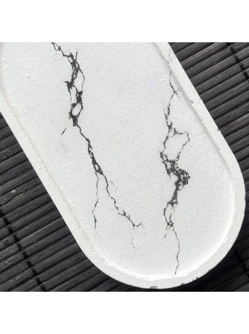 Ovális dekortálca - márvány mintás