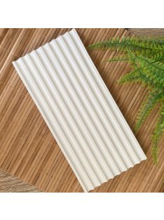 Texturált fehér tálca - téglalap alapú - fehér