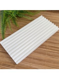 Texturált fehér tálca - téglalap alapú - fehér