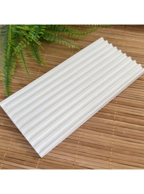 Texturált fehér tálca - téglalap alapú - fehér