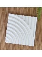 Texturált fehér tálca - négyzet alapú, kicsi - fehér