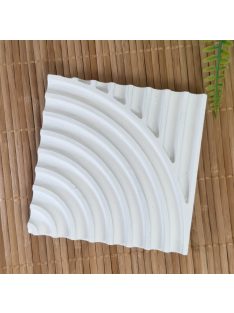 Texturált fehér tálca - négyzet alapú, kicsi - fehér