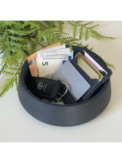 Dekor tál - kívül-belül matt fekete