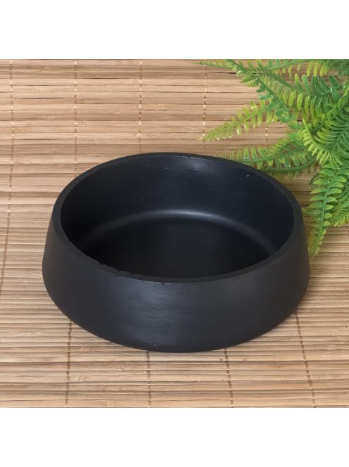 Dekor tál - kívül-belül matt fekete