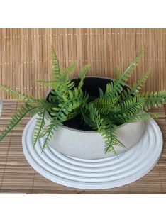 Dekor tál - natúr beton felülettel, fekete belsővel