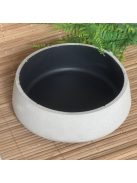 Dekor tál - natúr beton felülettel, fekete belsővel