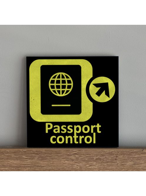 Aviation/ Passport Control - felakasztható betonkép