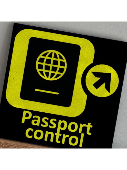 Aviation/ Passport Control - felakasztható betonkép