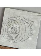 Aviation/ Turbine - felakasztható betonkép
