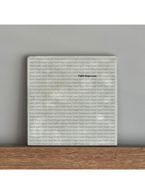 Faith, Hope, Love - felakasztható betonkép