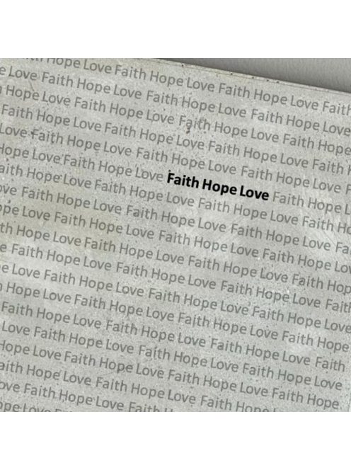 Faith, Hope, Love - felakasztható betonkép