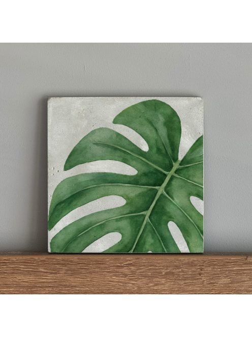 Monstera levél - felakasztható betonkép