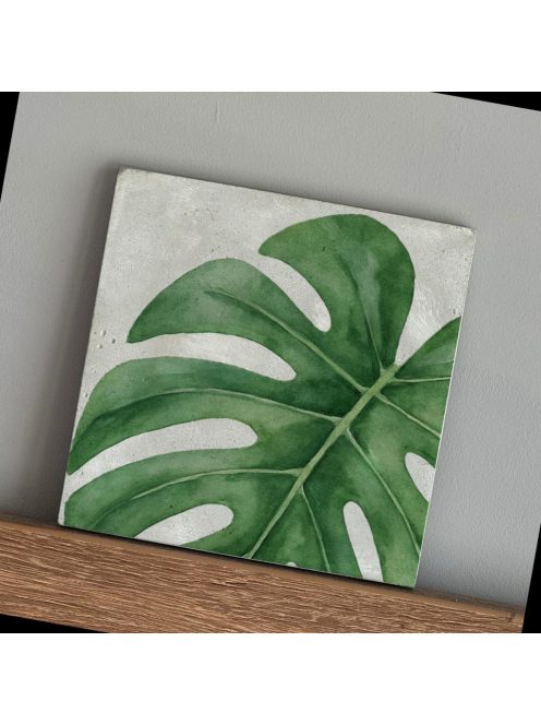Monstera levél - felakasztható betonkép