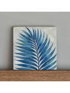 Kék pálmalevél - felakasztható betonkép