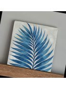 Kék pálmalevél - felakasztható betonkép