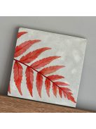 Piros páfránylevél - felakasztható betonkép