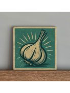Retro food tábla - fokhagyma - felakasztható betonkép